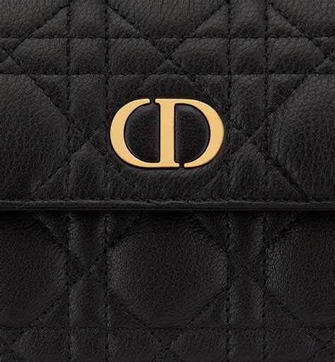 dior caro long flap wallet